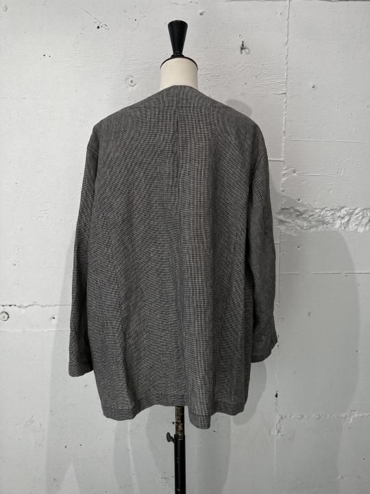 T.yamai paris リネンチェックジャケット - m-market