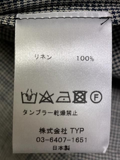 T.yamai paris リネンチェックジャケット - m-market