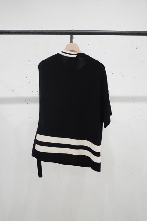 CULLNI Asymmetric Sleeve Side Open Knit - m-market CULLNI Asymmetric Sleeve Side Open Knit - m-market