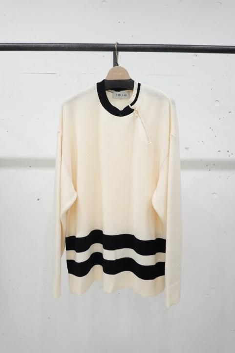 CULLNI Neck Zip Line Knit - m-market CULLNI Neck Zip Line Knit - m-market