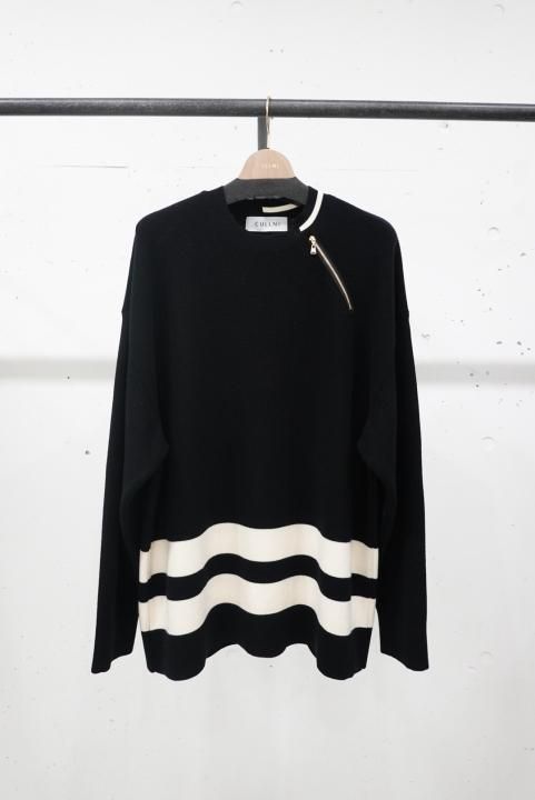 人気沸騰ブラドン Line Zip Neck CULLNI Knit m-market - トップス