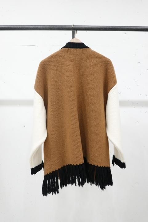 CULLNI Fringe Sleeve&Hem Knit - m-market CULLNI Fringe Sleeve&Hem Knit - m-market
