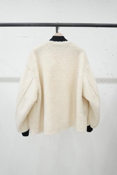 CULLNI Wool Boa Front Zip Blouson - m-market CULLNI Wool Boa Front Zip Blouson - m-market