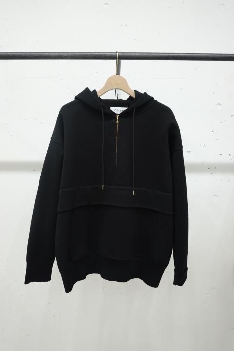 CULLNI Half Zip Big Pocket Knit Hoodie - m-market CULLNI Half Zip Big Pocket Knit Hoodie - m-market