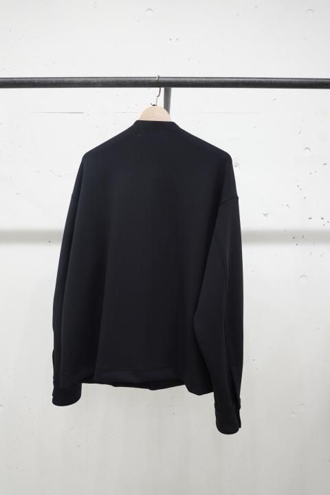 CULLNI Double Knit Dot Button Collarless Shirt Jacket - m-market CULLNI Double Knit Dot Button Collarless Shirt Jacket - m-market