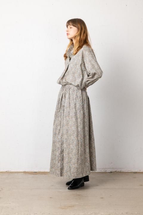 T.yamai Paris リバティギャザーロングスカート - m-market T.yamai Paris リバティギャザーロングスカート - m-market