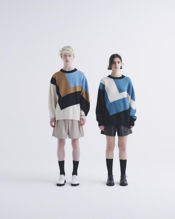 GQ1587◇CULLNI : 24aw Diagonal Line Multi