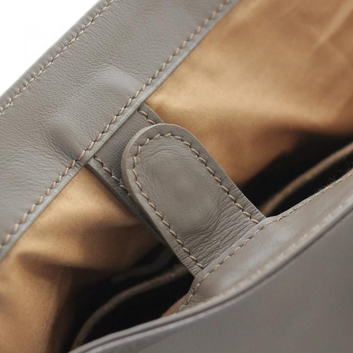 美品✨M.U.L. 牛革　レザー　ハンドバッグ　グレージュ ミアボルサ Mia Borsa [MiaBorsa]牛革レザーフォーマル