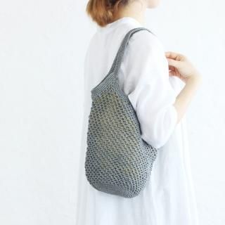 コットンクロシェニット かぎ針クロシェ編み ショルダーバッグ コットンクロシェニット かぎ針クロシェ編み ショルダーバッグ