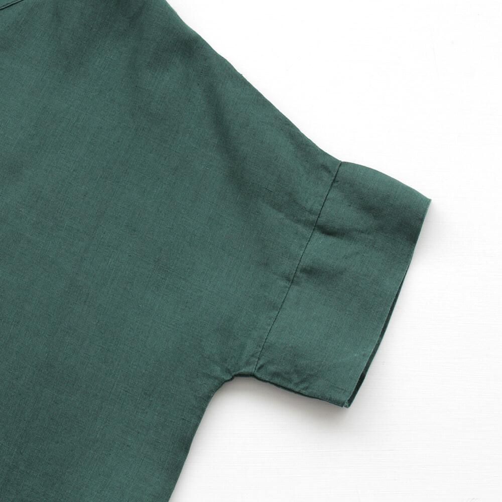 ヘンプ麻100% プルオーバー ワイドTシャツ （モスグリーン） | アジア