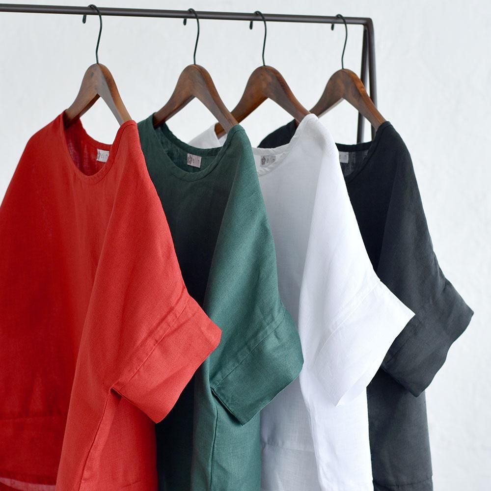 麻100%○ブルネロクチネリ ノーカラーシャツ ヘンプ LEISURE M