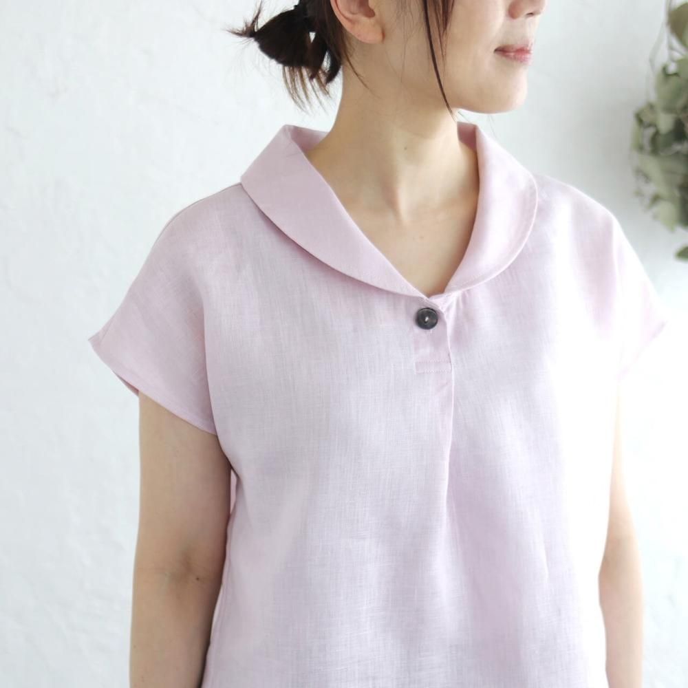 未使用 人気 作家【lajournee】リネンバルーンスリーブブラウス ピンク 未使用 人気 作家【lajournee】リネンバルーンスリーブブラウス