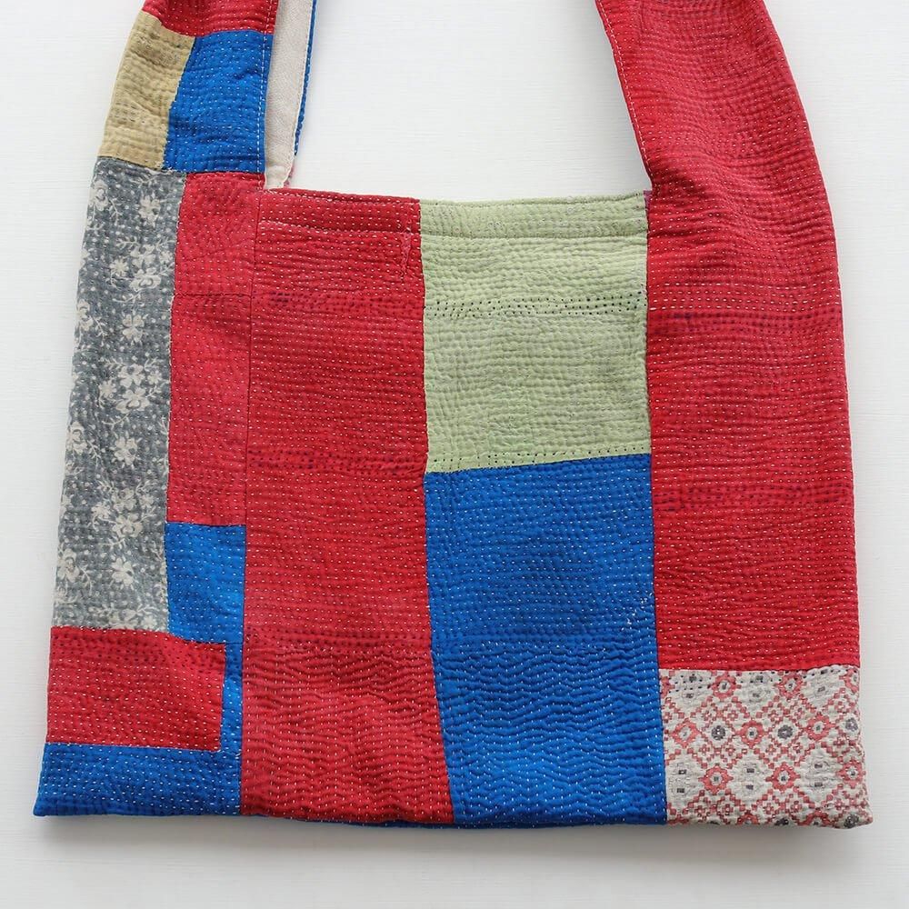 カンタ刺繍ショルダー | インドの手仕事 - アジアの手仕事バッグ