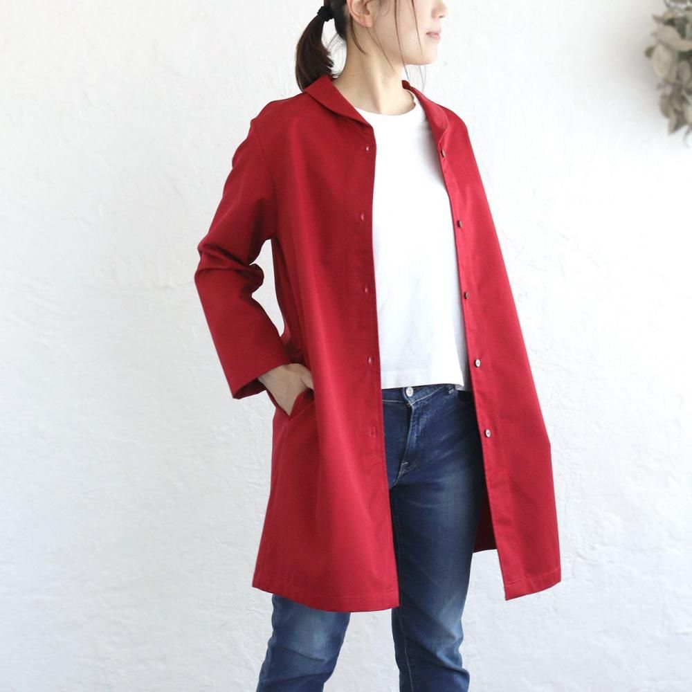 Eesett&Co ナイロンコート 36 試着のみ美品 Filomo ステンカラーコート Aライン レディース 弱撥水 ブランド