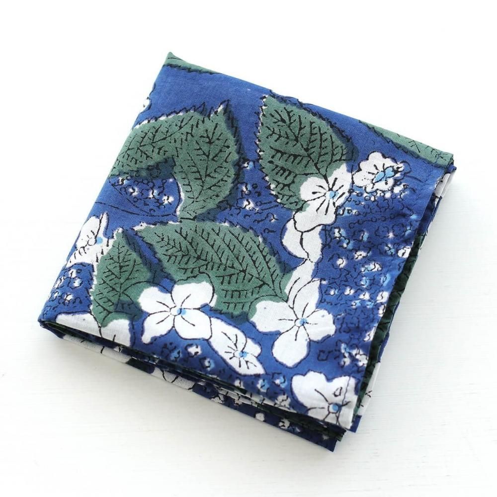 木版染め ブロックプリント ハンカチ