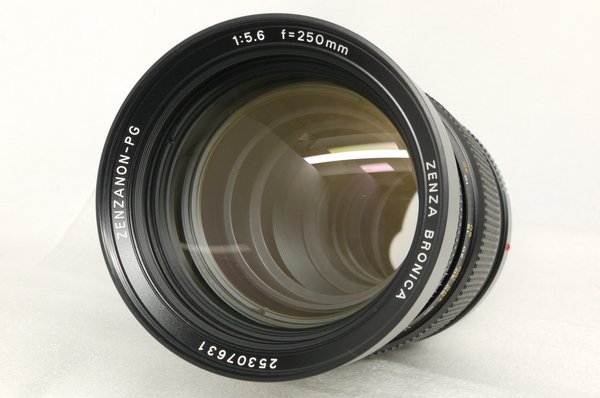 ブロニカ ZENZANON-PG 250mm F5.6 (GS-1用) 極上美品 - 日進堂カメラ オンラインショップ -  広島市南区にあるライカ・ローライ・ハッセル・ニコン・キャノンなどの国産、舶来の中古カメラ専門店