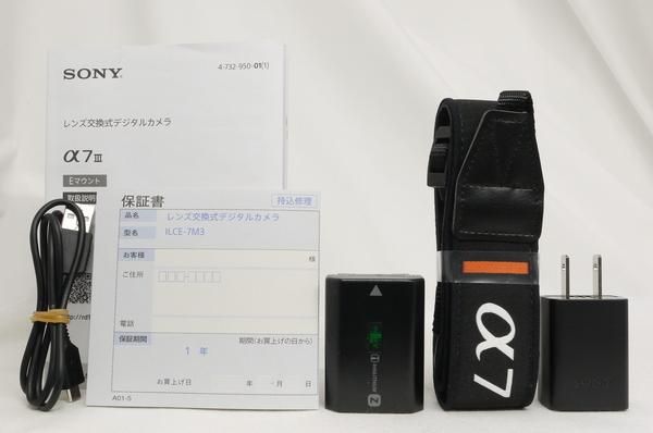 ソニー α7Ⅲ ILCE-7M3 ショット数482 元箱、保証書付 新品同様 ソニー α7Ⅲ ILCE-7M3 ショット数482 元箱、保証書付 新品同様