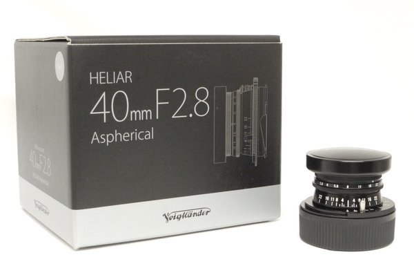 フォクトレンダー HELIAR 40mm F2.8 Aspherical VM (ライカMマウント) 元箱付 新品同様 - 日進堂カメラ  オンラインショップ - 広島市南区にあるライカ・ローライ・ハッセル・ニコン・キャノンなどの国産、舶来の中古カメラ専門店