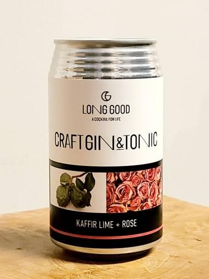 LONG GOOD クラフトジン＆トニック カフィアライム＆ローズ 350ml