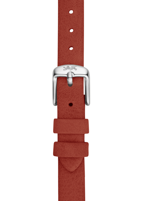 Orange leather strap 18mm