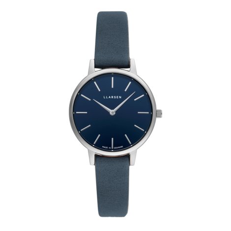 steel blue leather strap / deep ocean blue dial | 商品名の買い方、特徴 - LLARSEN