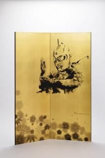 ウルトラマン屏風 楽天市場】【全国送料無料】四尺二曲金屏風(縁あり