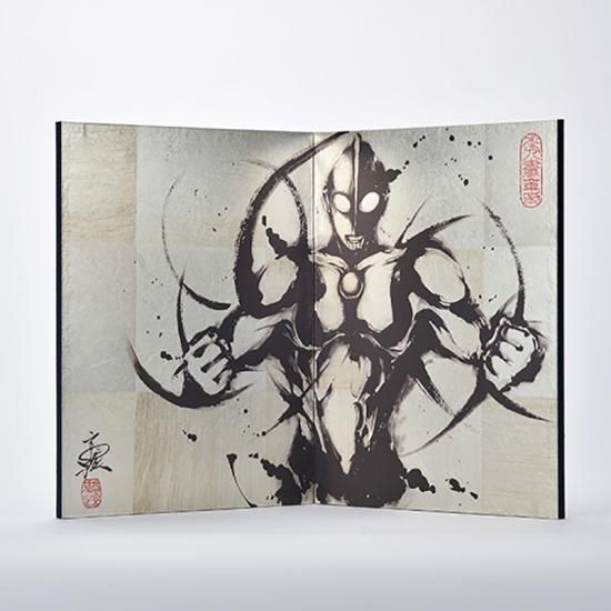 錫箔二曲屏風 武人画「ウルトラマン」 - 【公式】大湊文吉商店 錫箔二曲屏風 武人画「ウルトラマン」 - 【公式】大湊文吉商店