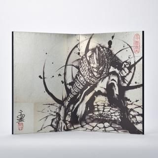 ウルトラマン屏風 楽天市場】国産 日本製 屏風 四尺二曲金屏風 ウルトラセブン
