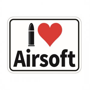 ᡼бYAMAME PROJECT.I LOVE Sticker for Airsofter[I LOVE Airsoft] S009-2