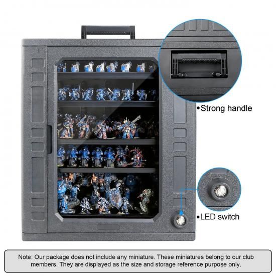 ミニチュア保管輸送プロテクトケース Lサイズ LED搭載 Plastic Storage