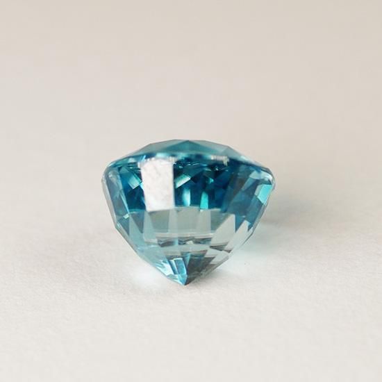 天然カラーストーン 4.83ct ブルージルコン ラウンド - Lamp