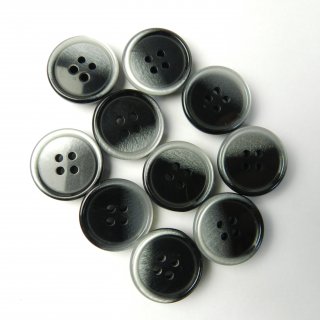 黒色白色グラデーションボタン/19mm/4穴/カーディガンに最適