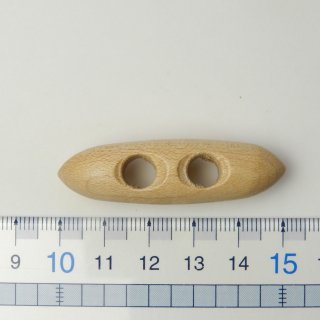 木製ダッフルボタン・トグルボタンナチュラルカラー系/50ｍｍ/2穴