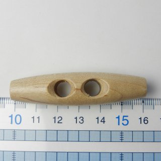 木製ナチュラルカラー系ダッフルボタン・トグルボタン/60ｍｍ/2穴