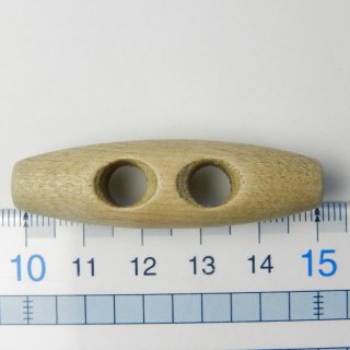 木製ナチュラルカラー系ダッフルボタン・トグルボタン/50ｍｍ/2穴