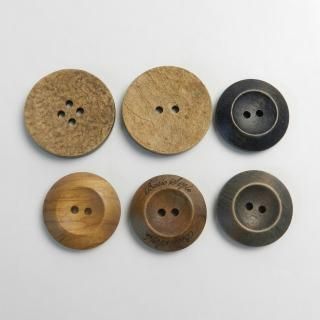 竹や木で作られたウッドボタンの商品一覧｜格安ボタン通販