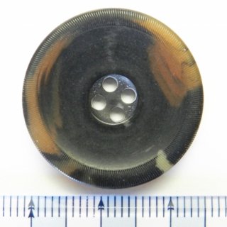大きいサイズの茶色系水牛調ボタン/25mm/4穴/コートに最適