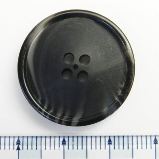 大きいサイズの黒色系水牛調ボタン/25mm/4穴/コートに最適