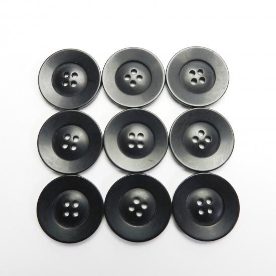 最新最全の 黒色ボタン/23mm/4穴/コートやハンドメイドに最適 裁縫材料