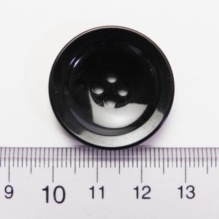 大型の黒色ボタン/28mm/4穴/コートのフロントボタンやハンドメイド、ニットに最適