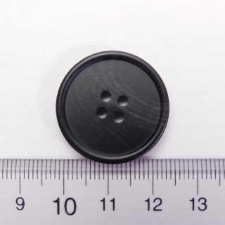 大型の黒色系水牛調ボタン/25mm/4穴/コートやハンドメイド、ニットに最適