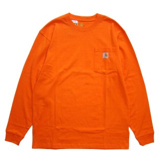 CARHARTT POCKET LONG SLEEVE TEE ORANGE