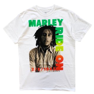 BOB MARLEY OFFICIAL LICENSE RIDE ON TEE WHITE