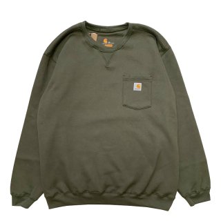 CARHARTT CREWNECK POCKET SWEATSHIRT ARMY GREEN