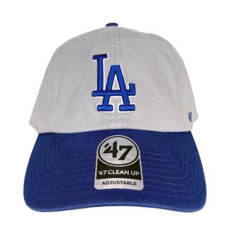 ’47 BRAND ”LOS ANGELS DODGERS” CLEAN UP TWILL CAP GREY BLUE