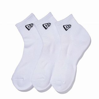 NEW ERA ANKLE 3PAIR SOCKS WHITE