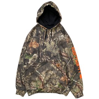 CARHARTT MIDWEIGHT HOODED LOGO SWEATSHIRT REAL TREE CAMO