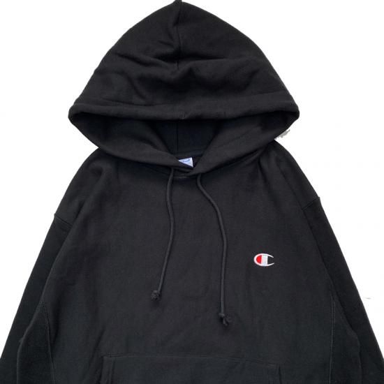 CHAMPION REVERSE WEAVE PULLOVER HOODY BLACK SOULON