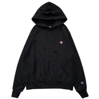 CHAMPION REVERSE WEAVE PULLOVER HOODY BLACK