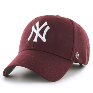 47 BRAND NEW YORK YANKEES MVP CAP DARK MAROON